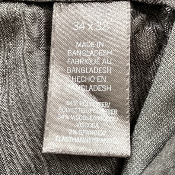 Kenneth Cole reaction dark grey Mens dress pants 34”x 32” in excellent condition - Picture 5 of 7